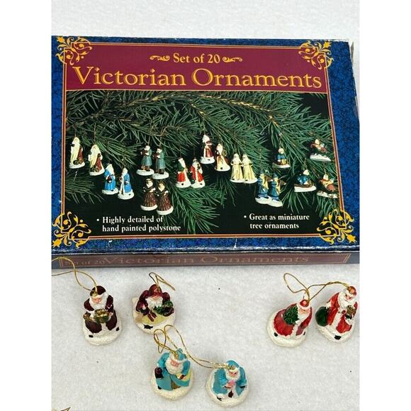 Miniature Vintage Victorian Christmas Ornaments Lot of 20 - Picture 2 of 12